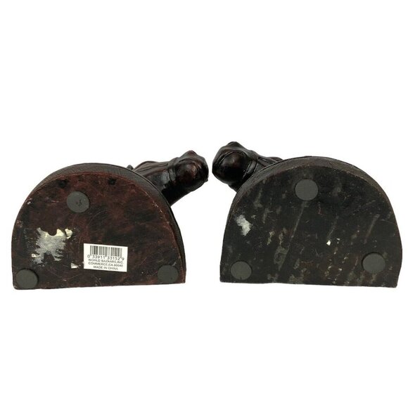 Resin Horse Head Bookends Brown Heavy Library Shelf Decor Realistic Design - Picture 6 of 9